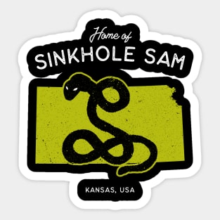 Home of Sinkhole Sam - Kansas, USA Cryptid Sticker